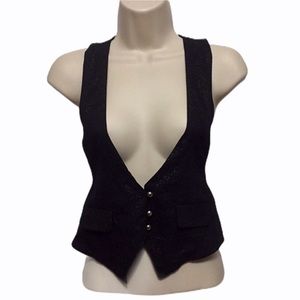 LF Chandelier Sparkly Black Vest